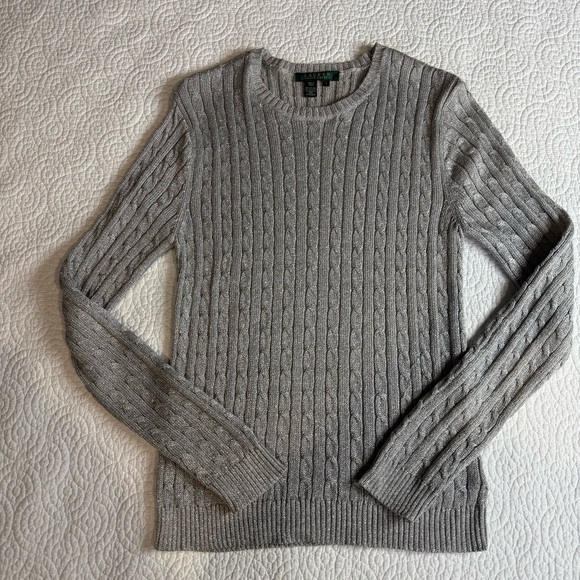 Ralph Lauren Metallic Knit Sweater Silk size Large - Picture 7 of 16